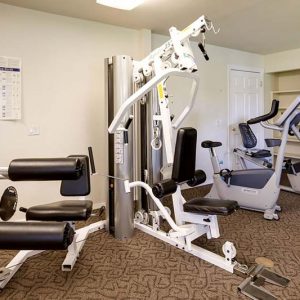 Fitness center featuring modern exercise machines